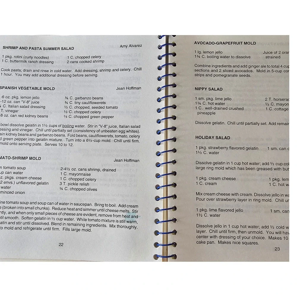 Community Cookbook Lot 3 Spiral Vintage 1981, 1989, & 1992 Collectible Retro
